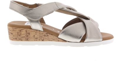 Gabor 761 Sandalen - Met Sleehak - Dames - Zilverkleurig - Maat 37,5