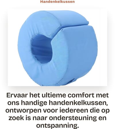 Dailygoods- Handenkussen Katoenen Hoes - Beensteun - Schuimkussen - Stabilisatie - Ademend - Afneembaar Ontwerp