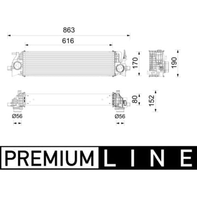 Intercooler MAHLE CI 736 000P