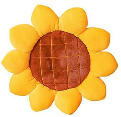 Groot bloemvormig vloerkussen - Schattig zonnebloem zitkussen voor bank, stoel en kantoor