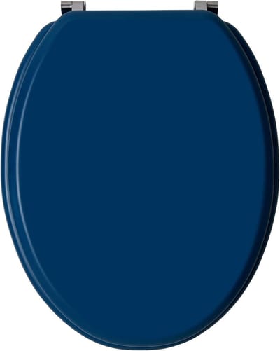 Toiletbril - WC-bril - Badkamer Vernieuwen - Duurzaam Samengesteld Hout - Standaard Maat - Matblauw