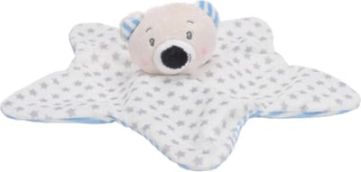 Eco pluche knuffeldoekje ster beer roze duurzaam baby speelgoed.