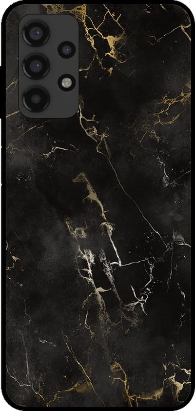 Smartphonica Telefoonhoesje voor Samsung Galaxy A13 4G met marmer opdruk - TPU backcover case marble design - Zwart geschikt voor Samsung Galaxy A13 4G