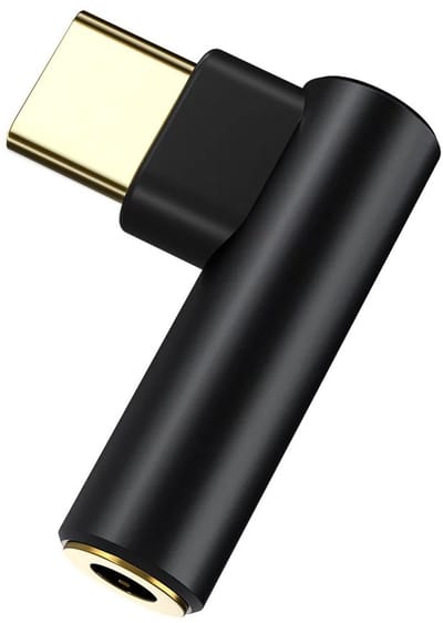 DrPhone SoundL Pro - Type-C naar 3.5mm Adapter – HiFi DAC Converter - 90 Graden USB-C Audio Jack voor o.a. Samsung