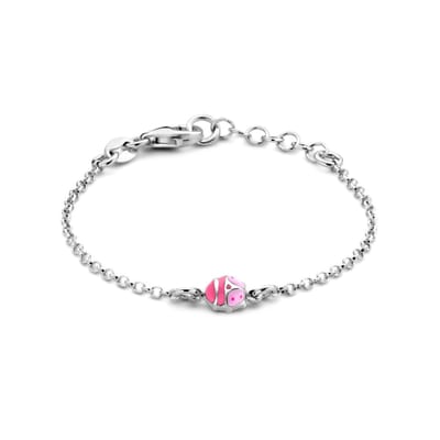 Zilver Gerhodineerd Armband Lieveheersbeestje 11 + 2 Cm 1336385