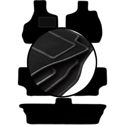 Set velours vloermatten voor: Chrysler Grand Voyager III 7-zits (2000-2008)