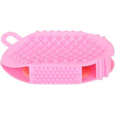 360 degrees  Stainless Steel Body Cellulite Massager Muscle Pain Relief Relax Massage Brush Glove pink