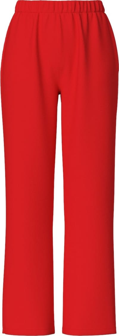 Pieces Summer wide pants dames - Loungewear broek - Katoenen lange pyjamabroek dames - Rood / S