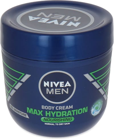 Nivea Men Max Hydration Nourishing Body Cream - 400 ml (voor normale tot droge huid)