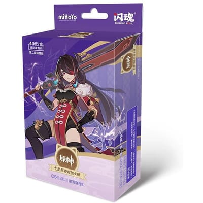 100% Echte Genshin Impact Kaart Genius Invokation Tcg Battle Card Hu Tao Raiden Shogun Karakter Verzameling Kaart Kind Speelgoed Cadeaus