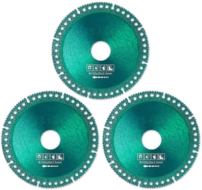 Dailygoody - Diamantdoorslijpschijf - Ultradun Zaagblad - Voor continu snijden - Geschikt voor haakse slijper 100 - Voor keramische PVC-buis - 3 stuks