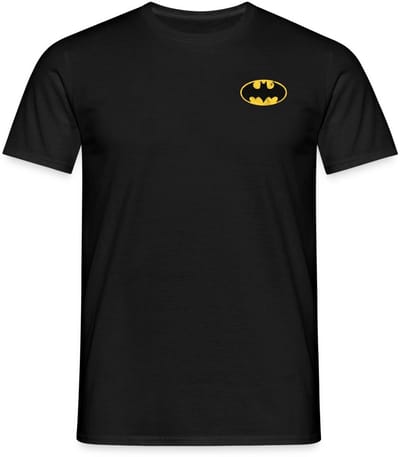 Batman small Logo Used Look T-Shirt Heren