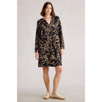 White Stuff June Dress Black Multi Taglia: 10 REGULAR | Abiti in T-Shirt Outlet | Donna | Nero
