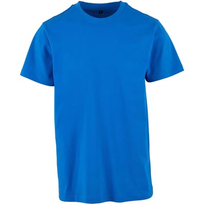Build Your Brand - Rond Hals T-Shirt - Intense Blue maat XS