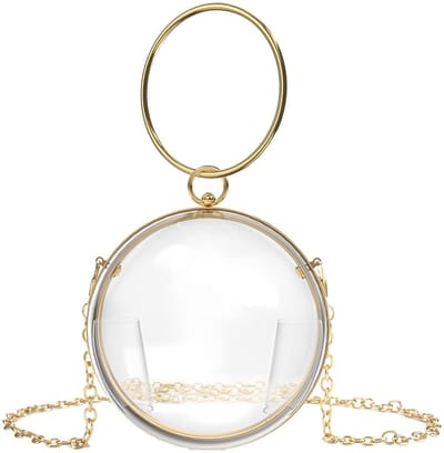 Transparante Clutch - Round Ball Stijl - Uniek en Modieus - 14 cm - Handtas voor Feest en Concerten - Geschikt voor Dames - Acryl Box