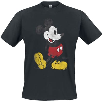 Mickey & Minnie Mouse - Disney T-shirt - Vintage Micky - S tot 4XL - voor Mannen - zwart