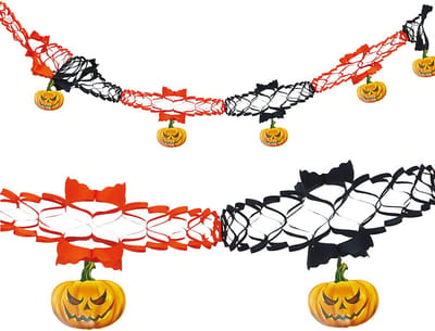 Fiestas Guirca - Garland pompoen (200 cm) - Halloween - Halloween Decoratie - Halloween Versiering
