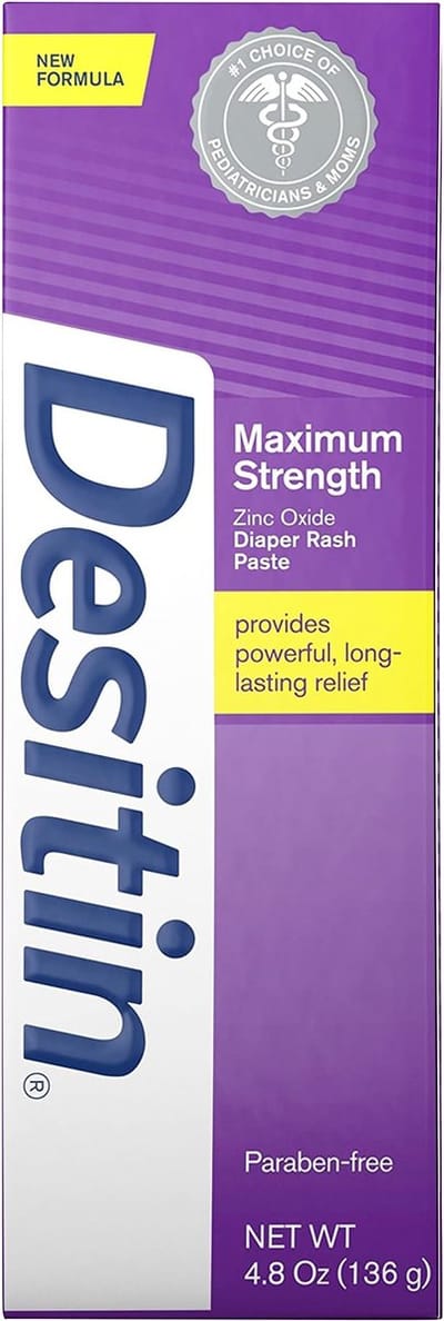 Desitin Maximum Strength Luieruitslag Crème 136g – Snelle Bescherming & Herstel Babyhuid