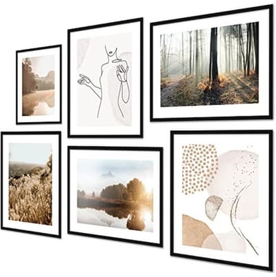 Set van 6 Boho Posters voor Woondecoratie | Wanddecoratie voor Woonkamer en Slaapkamer