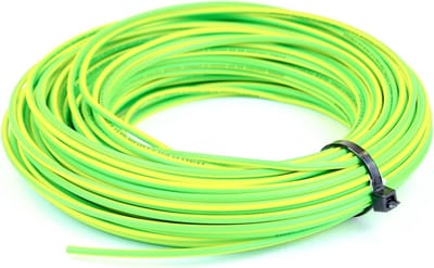 Enkele Kernbuis Kabel - Installatiekabel Aarddraad - Binnenbedrading - BASEC Goedgekeurd - 6 mm 50 meter - Geel/Groen