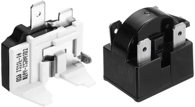 SnelShoppen - 3 Pin Starter Relay Set voor Koelkast, 12 Ohm Compressor Overload Bescherming, Geschikt voor Mini Koelkasten, Bierkoelers en Vrieskisten