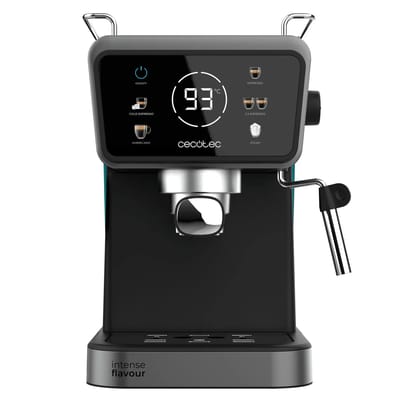 Cecotec Power Espressomachine - ColdBrew Systeem - Ingebouwd Stoompijpje en Kopjesverwarmer - Touchscreen Bediening en Afneembaar Reservoir