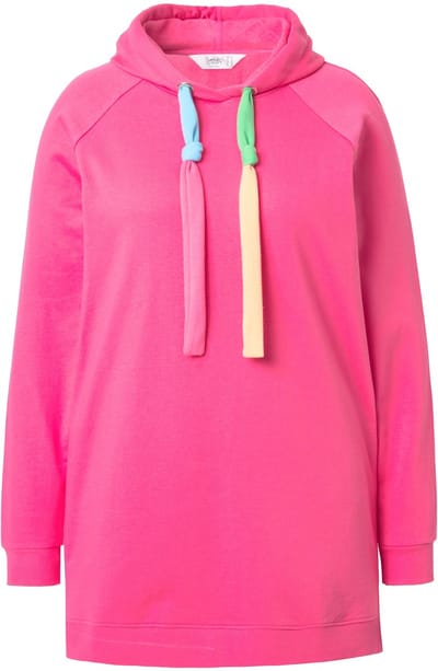 Angel of Style - Dames - Hoodie capuchon met kleurige strikbandjes - Hibiscusrood - Maat 46