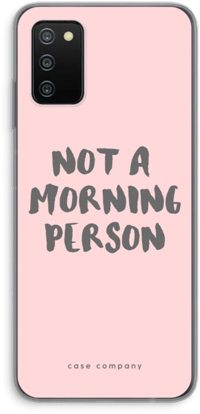 Case Company® - Hoesje geschikt voor Samsung Galaxy A03S hoesje - Morning person - Soft Cover Telefoonhoesje - Bescherming aan alle Kanten en Schermrand