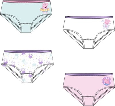 Peppa Pig onderbroekjes - set van 4 stuks - Katoen - Happy - Maat 110/116