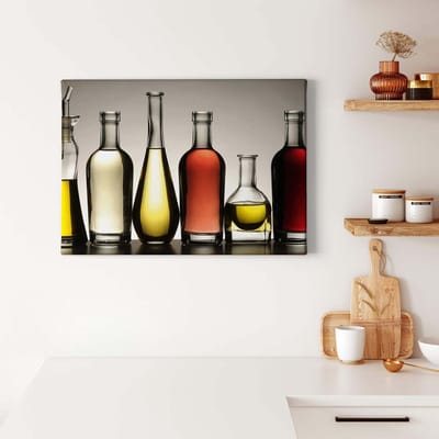 Canvas print DD123049 Olio e Aceto A.S. Création 0,7 x 0,5 m Grijs Kantoor Hal/Gang Keuken Slaapkamer Woonkamer