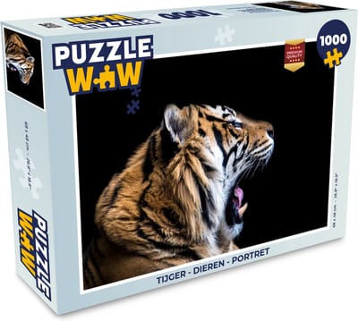 Puzzel Tijger - Dieren - Portret - Legpuzzel - Puzzel 1000 stukjes volwassenen