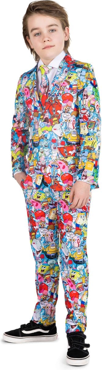 OppoSuits Kids SpongeBob™ Frenzy - Jongens Carnavals Pak - Nickelodeon Pak - Meerkleurig - Maat: EU 92/98