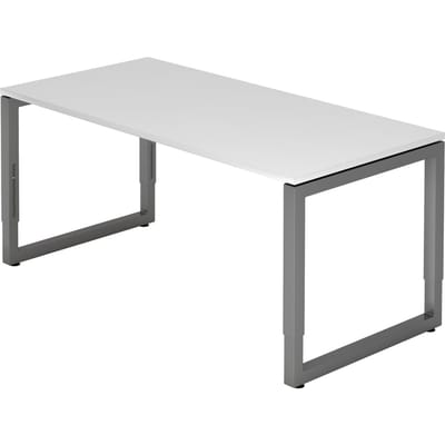 REGO 16 G | Bureau - 160 x 80 Tafelhoogte I In hoogte verstelbaar Wit/Grafiet