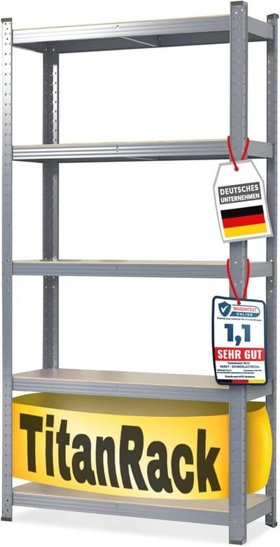 Zware Lasten Rek voor Garage en Kelder - Opbergrek en Steekrek (45 x 90 x 180 cm)