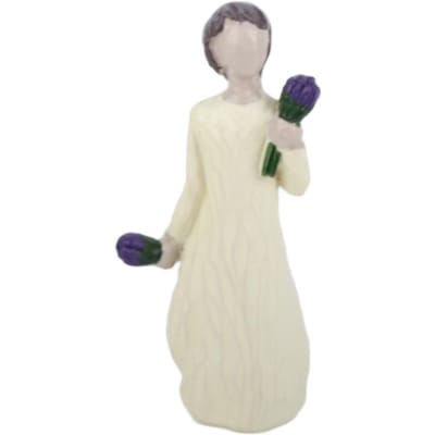 Willow Tree Meisje Standbeeld Handbeschilderde Harsfiguren Bloemenmeisje Sculptuur Handwerk Ornament
