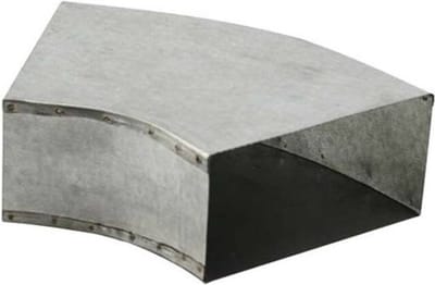 Instort ventilatiekanaal bocht 45 graden 300x80 horizontaal