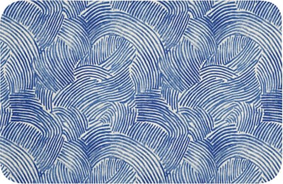 Badmat 60x40 cm - Antislip - Modern - Abstract - Blauw - Badmatten voor badkamer - Badkamermat - Douchemat - Badkamer mat