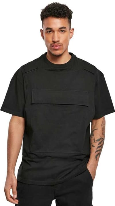 Build Your Brand Oversized Bullet Proof T-shirt Met Korte Mouwen Zwart 4XL Man