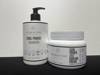 HAIRMANO CURL POWER SET - Shampoo 450ml & 3-in-1 Curling Cream 450ml – Krulversterkende Haarverzorgingsset – Voor Mannen en Vrouwen – Vegan – Sulfaatvrij