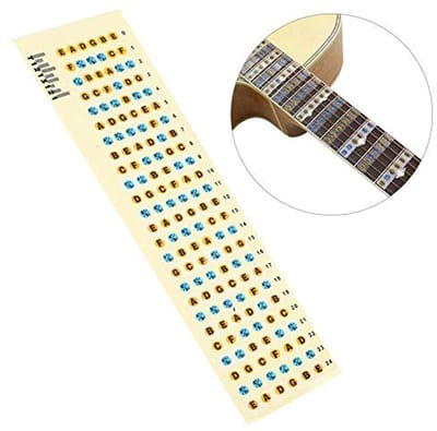 Dailygoods - Gitarren Griffbrett Aufkleber - Oefenstickers voor Gitaar - Ideaal voor Beginners - Leer Sneller Akkoorden - Versterk Muzikale Vaardighed...