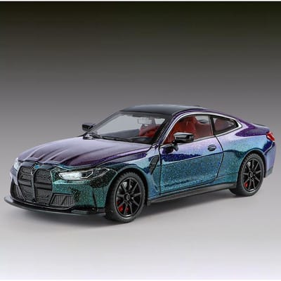 1:24 Bmw M4 High Performance Sportcoupé Legering Diecast Model Auto Verzameling & Hobby Decoratie Ornament Kinder Speelgoed Geluid Jongens