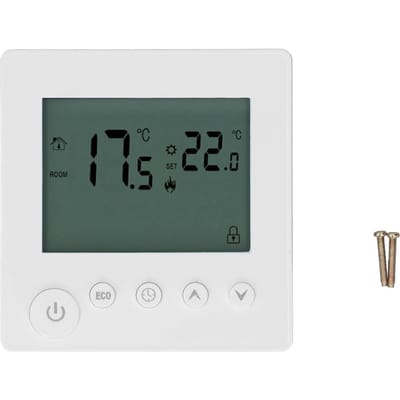 Slimme Thermostaat 4500W Knopbediening Waterverwarming Thermostaat voor Thuis Kantoor Markt Hotel AC90V wit