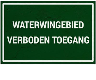 Waterwingebied verboden toegang bord | Sign Again materiaal | 18 x 12 cm
