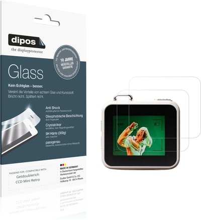 dipos – 2x Pantserfolie geschikt voor Getdoublerich CCD Mini Retro | 9H Screenprotector