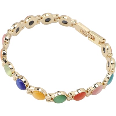 Titanium Staal Magneet Armband Dames Modieus Verfijnd Pijnverlichting Magnetische Therapie Armband Kleur beige