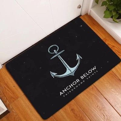 1 Stuk Wit Anker & Marineblauw Nautisch Wasbare Deurmat Antislip Entree Vloerkleed Gemakkelijk Schoon te Maken Hal Badkamer Keuken Kleed 60*90cm