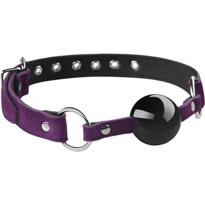 Rimba - Mondknevel - Ball Gag Met Siliconen bal - Paars