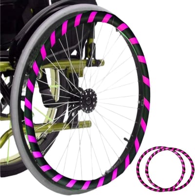 Rolstoel Wielenhoezen - Handgreep Beschermers - Verbeteren Grip - Antislip Siliconen - 20 Inch - Zwart Blauw
