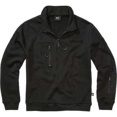 Brandit - Tactical Sweat Troyer Sweater/trui - M - Zwart