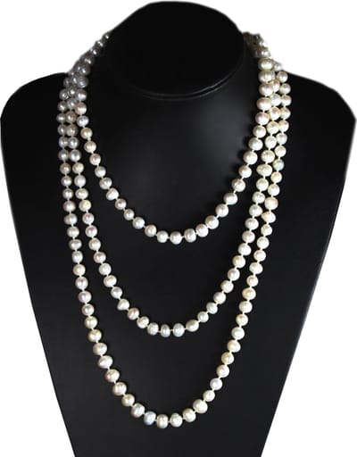 Lange Parelketting - Zoetwaterparels - Halsketting - 160cm
